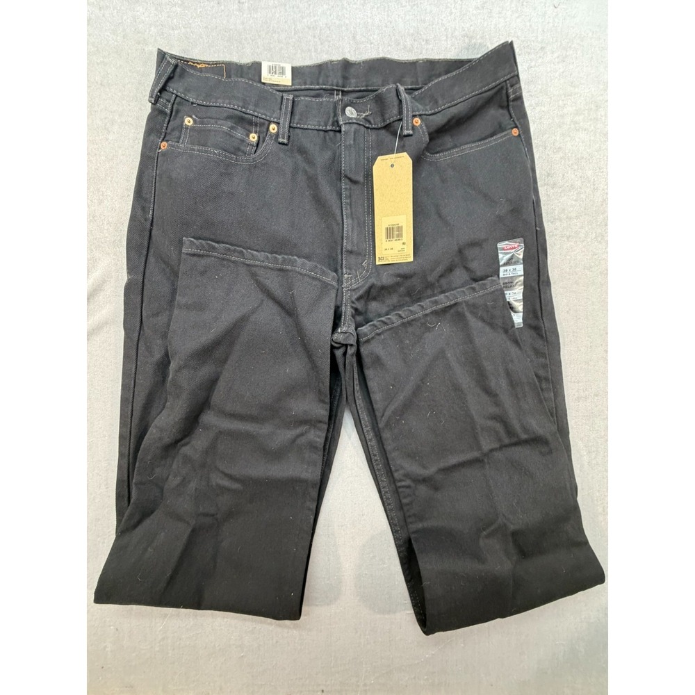 NWT Levi's 550 Relaxed Fit Men Black Jeans Size 38X38 Big and Tall